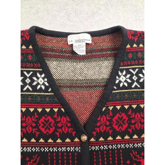 Vintage K.B Collections Women's Christmas Vest Size 2x - Picture 3 of 7